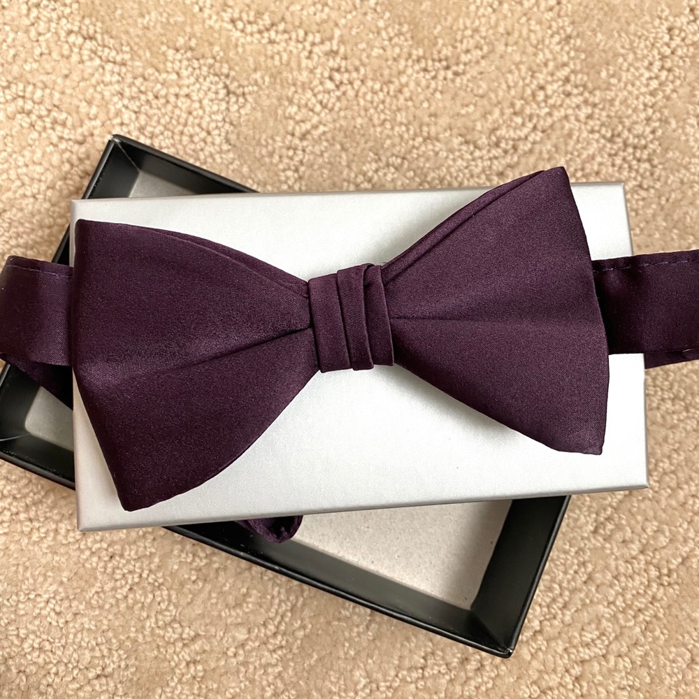 PRONTO UOMO All Silk ‘Plum’ Bow Tie